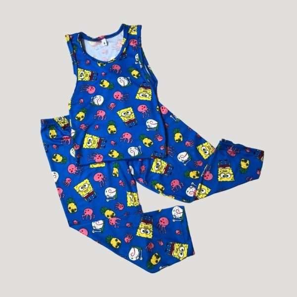 PIJAMA LARGA DE NIÑO SIN MANGAS
